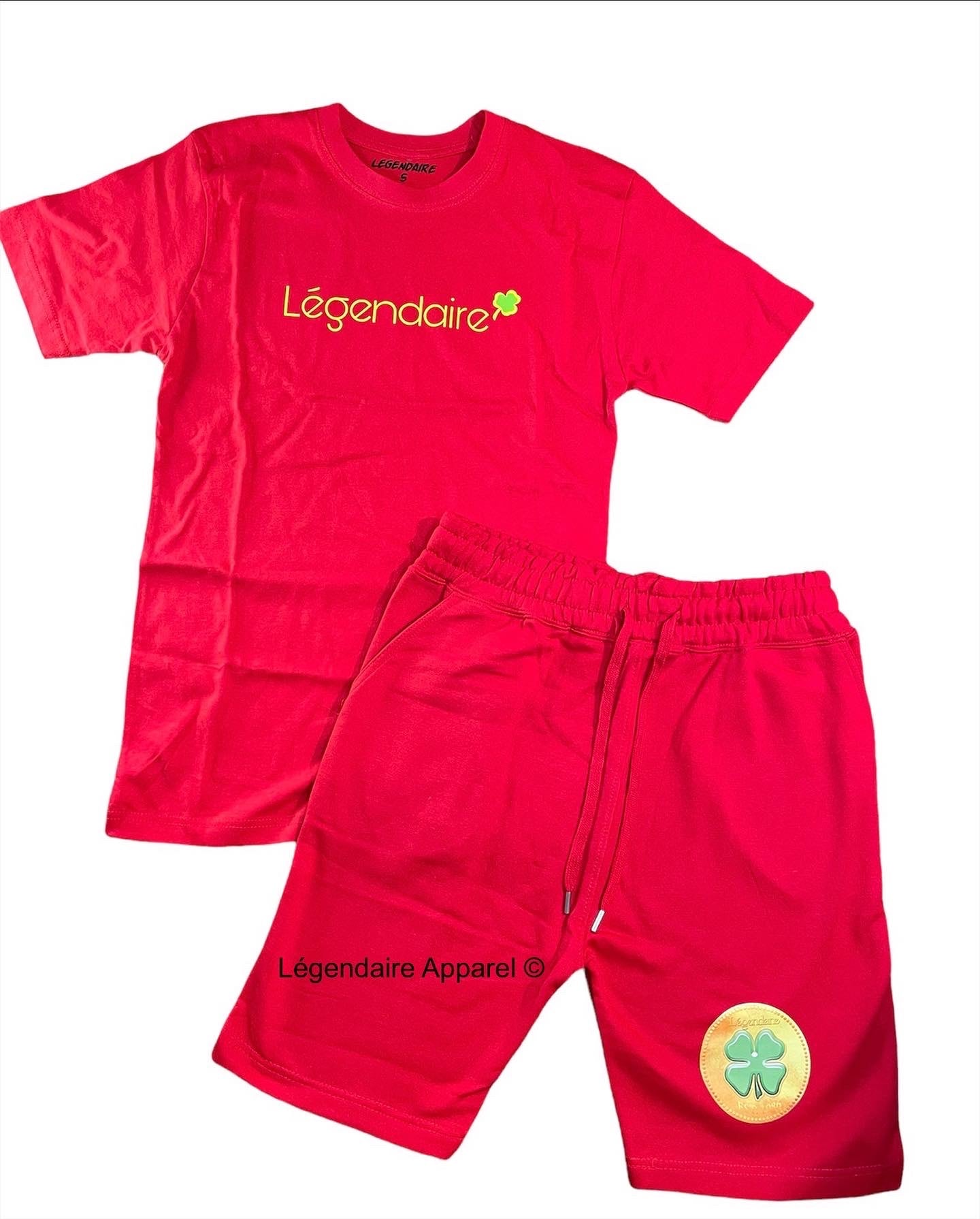 Red Original Logo Short Set